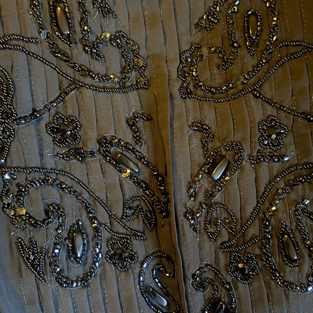 White House Black Market Black Embellished Tank Top - Picture 5 of 7